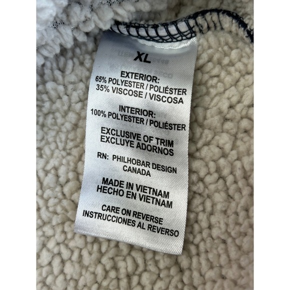 BC Clothing Heritage Mens XL Navy Blue Waffle Knit Sherpa Lined Crew Neck - Picture 4 of 8